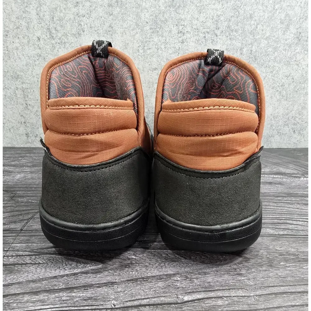 Ozark Trail Men's Boot Slipper Size 7 Rust Orange Puffer Camp Booties Excellent